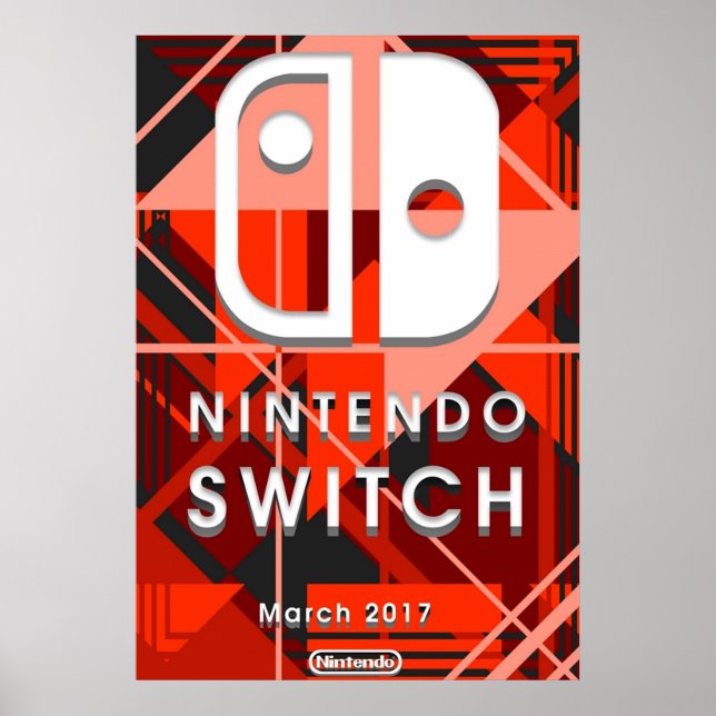 Affiche Commutateur Nintendo Abstrait (Devant)