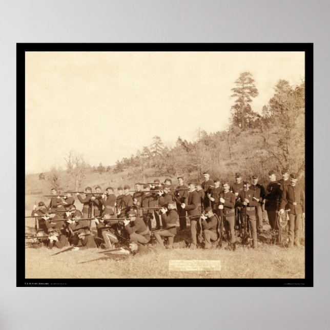 Affiche Compagnie C 3e US Infantry Aiming Guns SD 1890 (Devant)