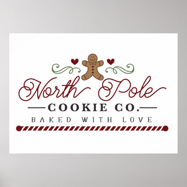 Affiche Compagnie de biscuits du Pôle Nord Noël (Devant)