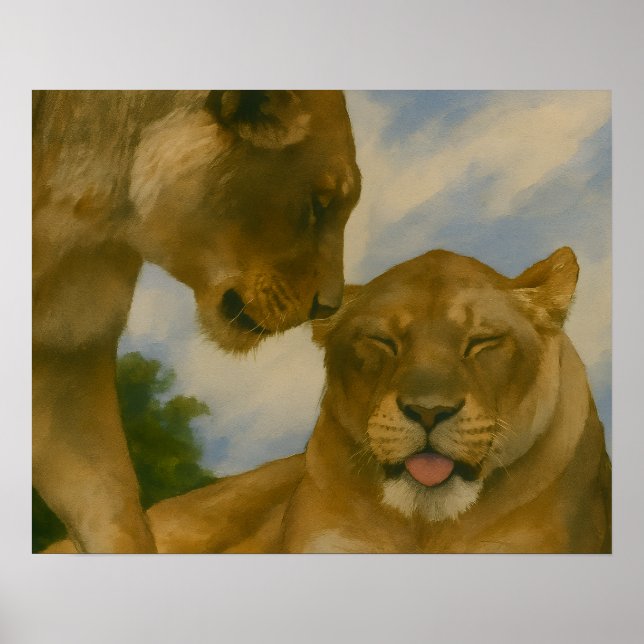 Affiche Compagnie de Lioness en Golden Light (Devant)