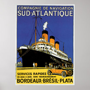 Affiche Compagnie de Navigation Sud-Atlantique