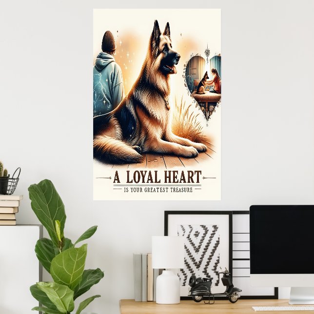 Affiche Compagnon Loyal Au Coucher Du Soleil (Bureau à domicile)