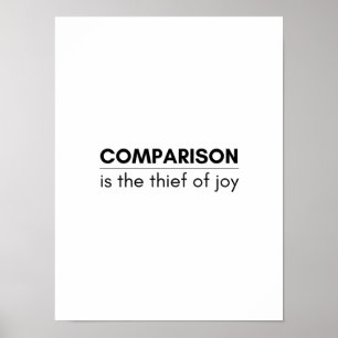 Affiche Comparaison est le voleur de joie - Motivational P