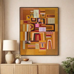 Affiche Compensation, Art géométrique inspiré de Kandinsky