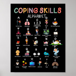 Affiche Compétences d'adaptation Alphabet Sensibilisation