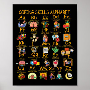 Affiche Compétences d'adaptation Alphabet Sensibilisation