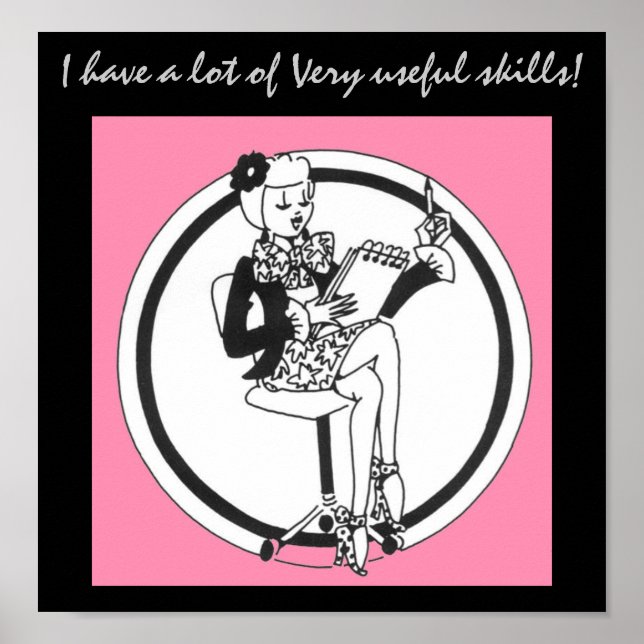 Affiche Compétences de bureau (Devant)