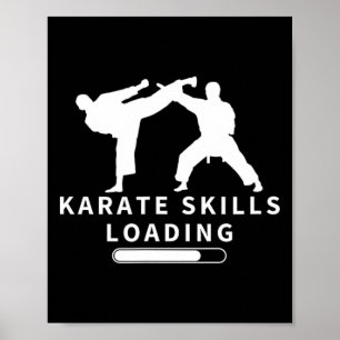 Affiche Compétences karaté Chargement Funny Karateka