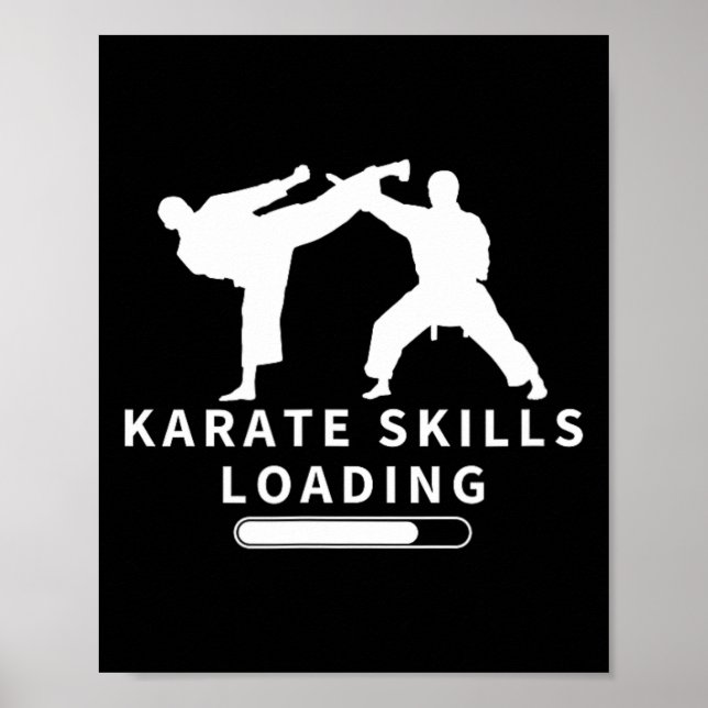 Affiche Compétences karaté Chargement Funny Karateka (Devant)