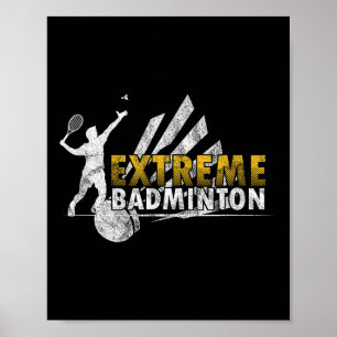Affiche Compétition de jeu de badminton extrême