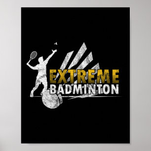 Affiche Compétition de jeu de badminton extrême