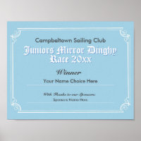 Compétition du club de voile - Poste de certificat