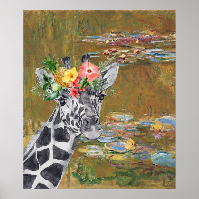 Affiche Compilation Monet Lily Pond et Giraffe (Devant)