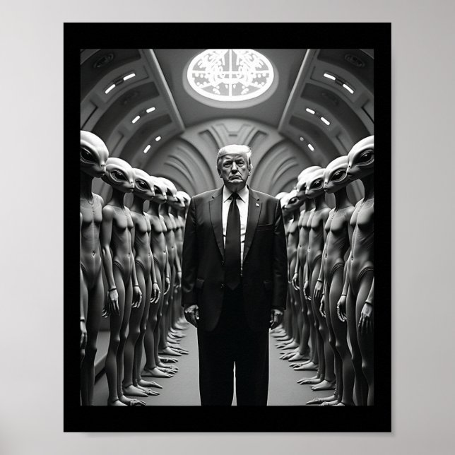 Affiche Complot de Trump avec des extraterrestres Théorie  (Devant)