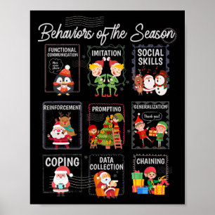 Affiche Comportements de la saison sped enseignant Noël Ab