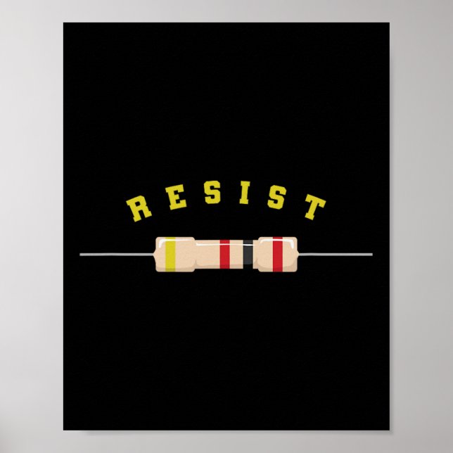Affiche Composant électronique de résistance électronique  (Devant)