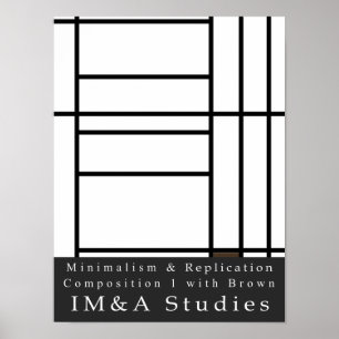 Affiche Composition 1 en reproduction 2 de minimalisme