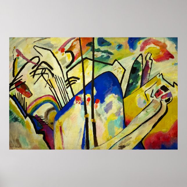 Affiche Composition 4 par Wassily Kandinsky (Devant)