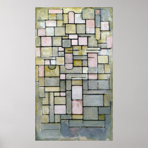 Affiche Composition 8 en Piet Mondrian