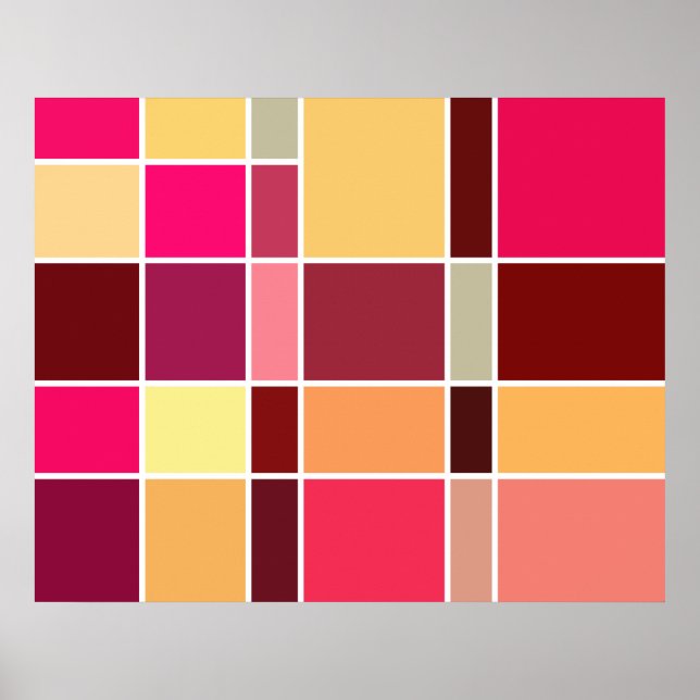 Affiche Composition Abstraite des couleurs (Devant)