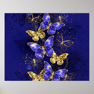 Affiche Composition avec papillons Sapphire