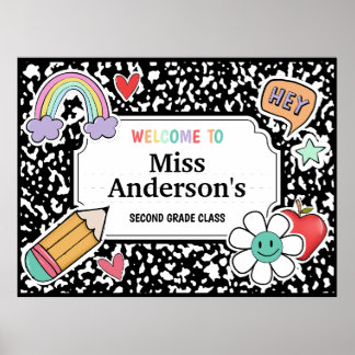 Affiche Composition Carnet Enseignant Salle de classe