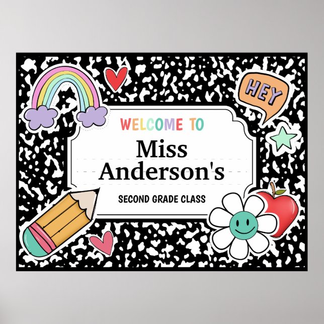 Affiche Composition Carnet Enseignant Salle de classe (Devant)