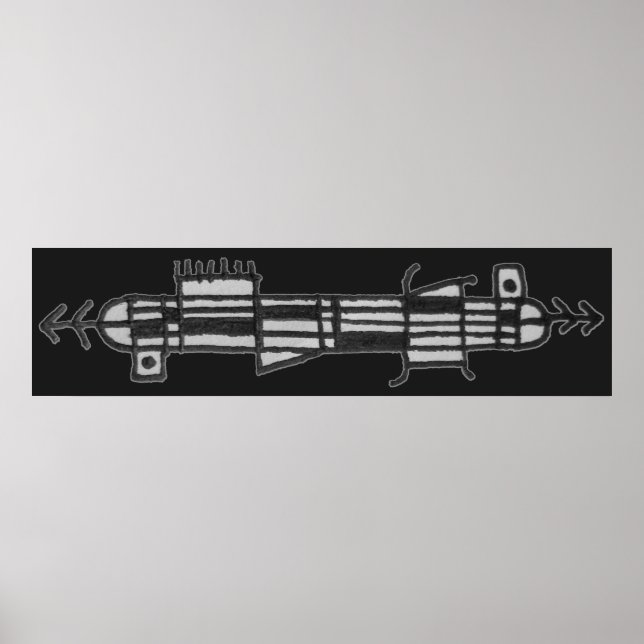 Affiche Composition crayon Abstraite (Devant)