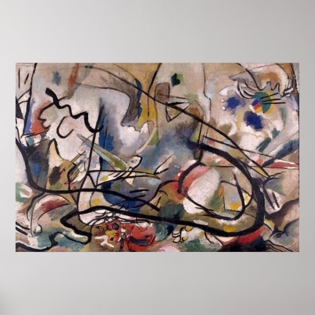 Affiche Composition de Kandinsky Peinture Abstraite (Devant)