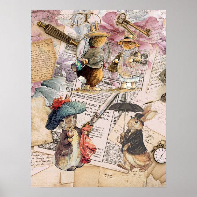 Affiche composition de lapin (Devant)