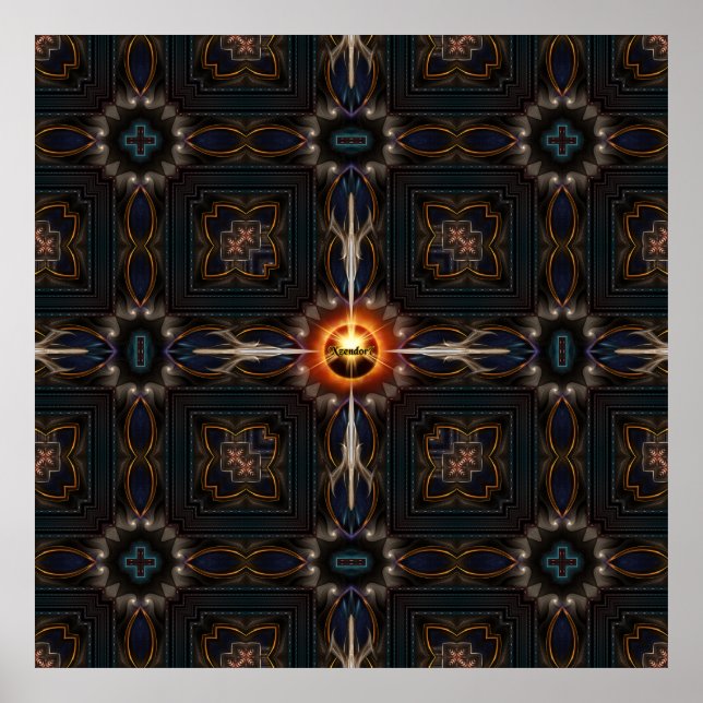 Affiche Composition de l'art fractal impérial Astral (Devant)