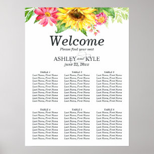 Affiche Composition de table tournesol