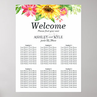Affiche Composition de table tournesol