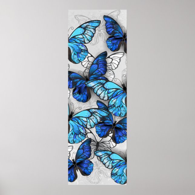 Affiche Composition des White and Blue Butterflies (Devant)