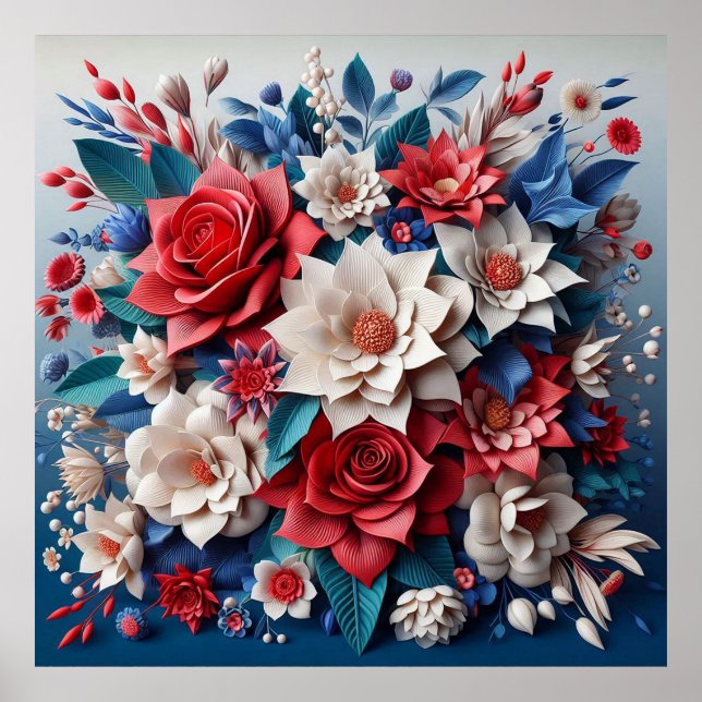 Affiche Composition florale (Devant)