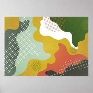 Affiche Composition géométrique abstraite moderne avec déc