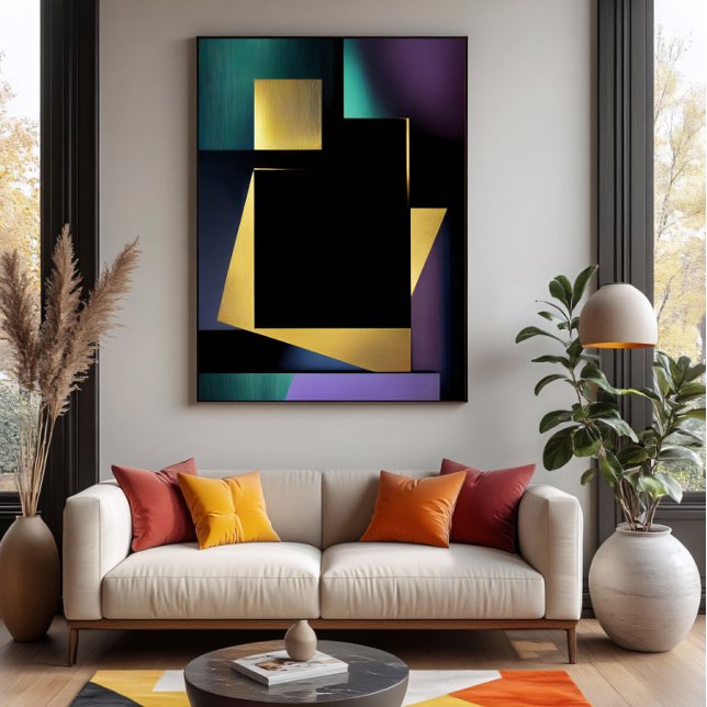 Affiche Composition géométrique de luxe moderne (Créateur téléchargé)