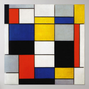 Affiche Composition, Mondrian