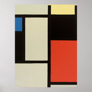Affiche Composition mondrienne Art moderne de la peinture