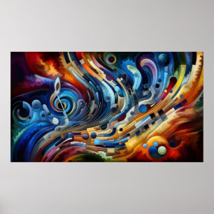 Affiche Composition musicale - abstraite lyrique 03