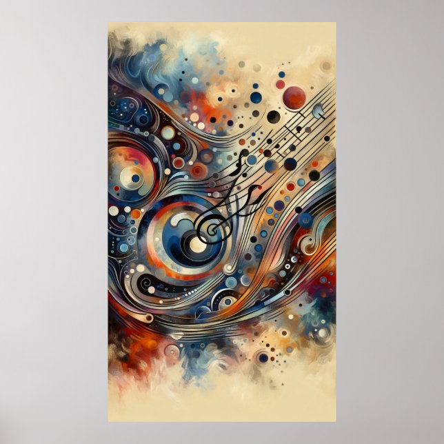 Affiche Composition musicale - abstraite lyrique 14 (Devant)