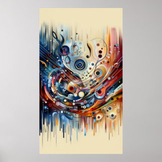 Affiche Composition musicale - pièce abstraite lyrique 18