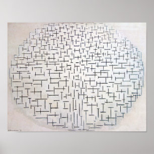 Affiche Composition n° 10, Jetée et océan Mondriaan