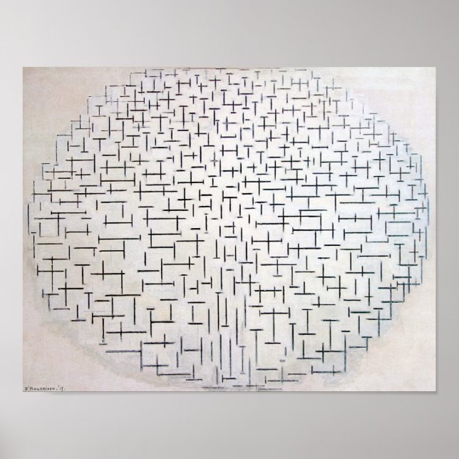 Affiche Composition n° 10, Jetée et océan | Mondriaan | (Devant)