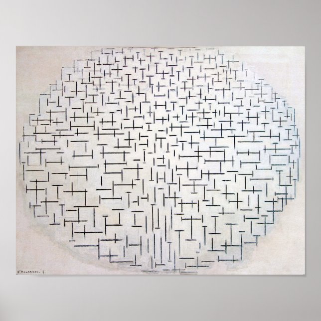 Affiche Composition no 10, Quai et océan | Mondriaan | (Devant)