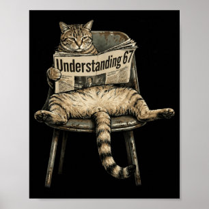 Affiche Comprendre 67 humour de chat drôle mème de chat pa
