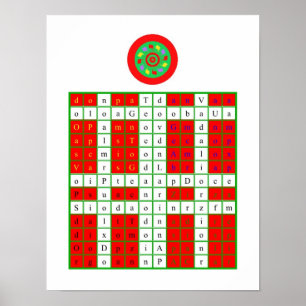 Affiche Comprimé/tour de guet d'or du feu d'Enochian