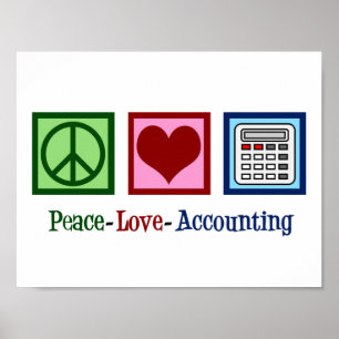 Affiche Comptabilité Amour Paix