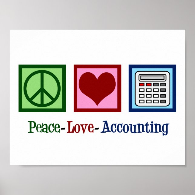 Affiche Comptabilité Amour Paix (Devant)