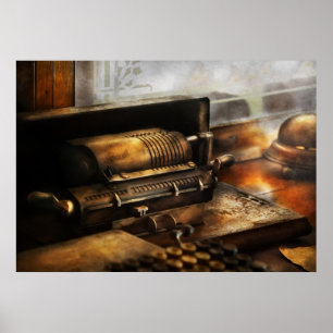 Affiche Comptable - La machine d'ajout